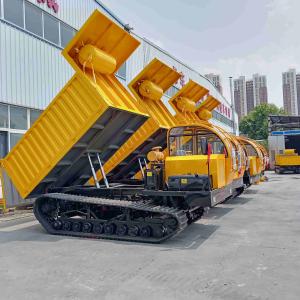鋼制底盤履帶運輸車 可遙控旋轉 大噸位自卸翻斗車